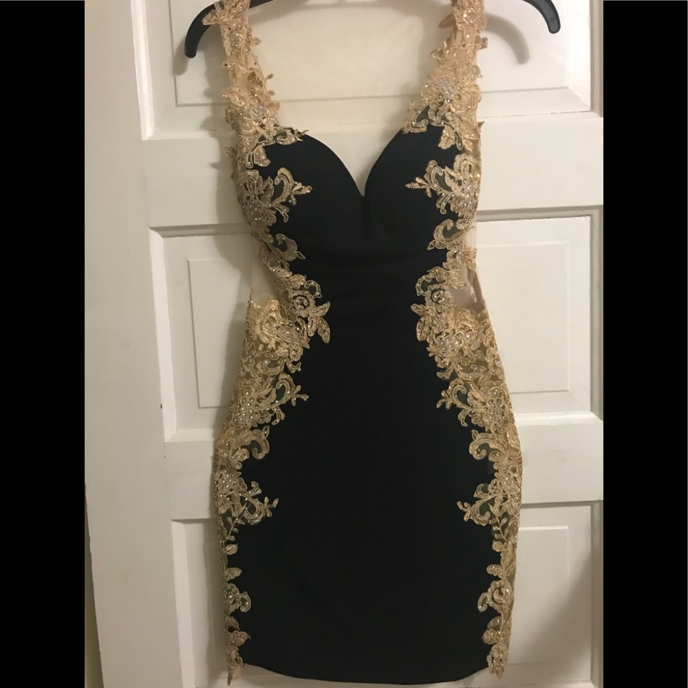 Jovani black and gold dress🎩